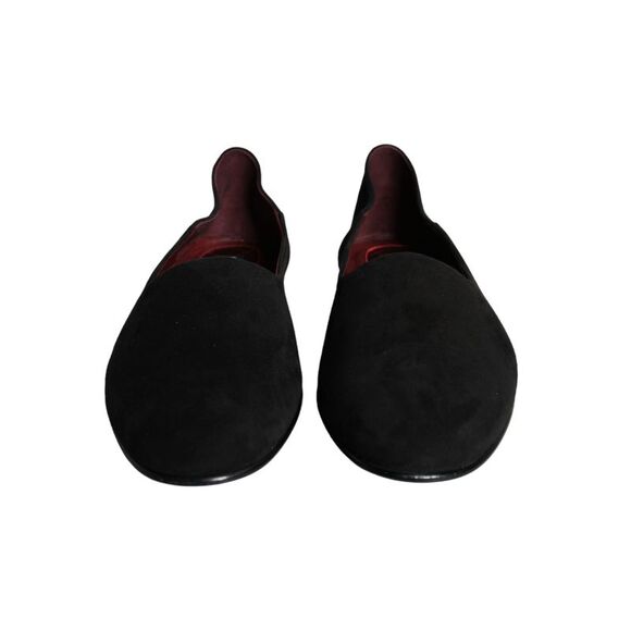 Dolce & Gabbana Black Suede Loafers Formal Slip On Men's Shoes